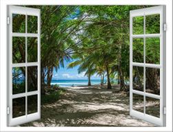 Фотообои Окно с видом на пляж